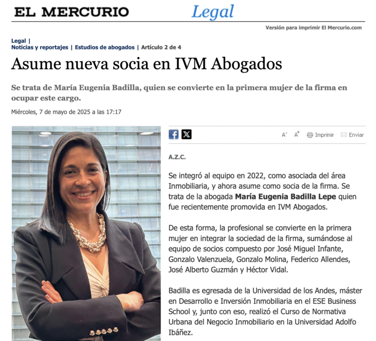 María Eugenia Badilla en El Mercurio Legal
