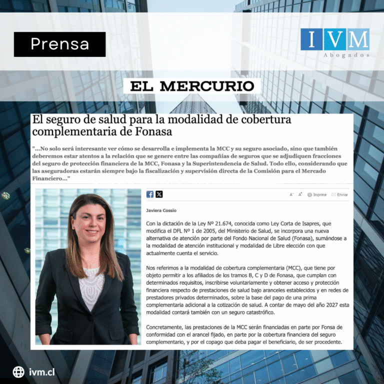 Columna de opinión de Javiera Cossio en El Mercurio Legal