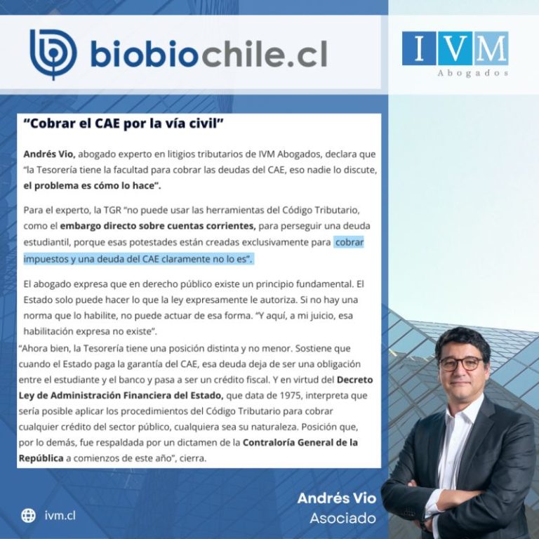 Andrés Vio comenta en Bio Bio sobre polémica por embargos a deudores del CAE