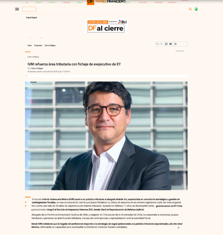 La incorporación de Andrés Vio en Diario Financiero